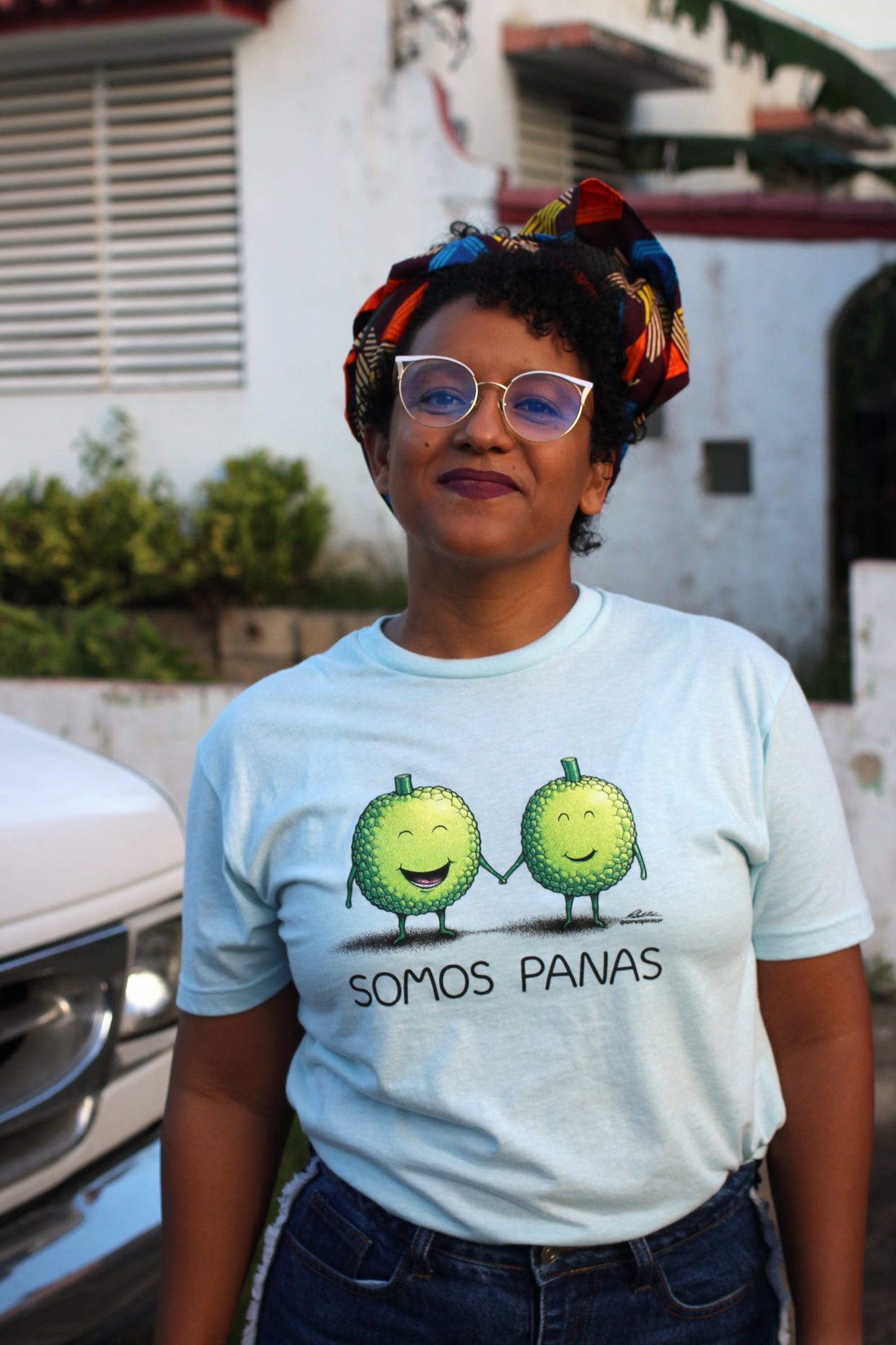 Camiseta Somos Panas - Azul Clarito